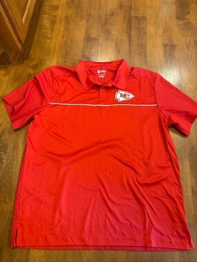 Kansas City Chiefs NFL Team Apparel Men’s 2XL Red Performance Polo Shirt